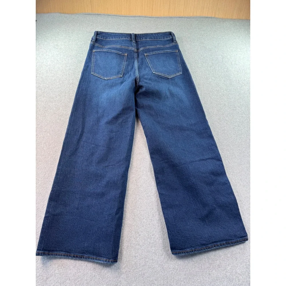Quince Bella Stretch Relaxed Straight Jeans Stormy Blue Organic Cotton Tencel 30